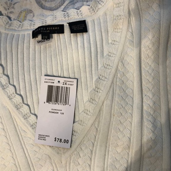 Women's Cream Colored Sweater Size 2X BNWT - Picture 3 of 8